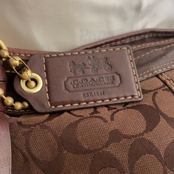 COACH canvas/leather shoulder/crossbody purse - Picture 2 of 11